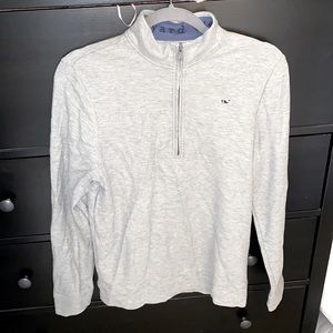 Vineyard Vines Boys Grey Pullover 1/2 Zip